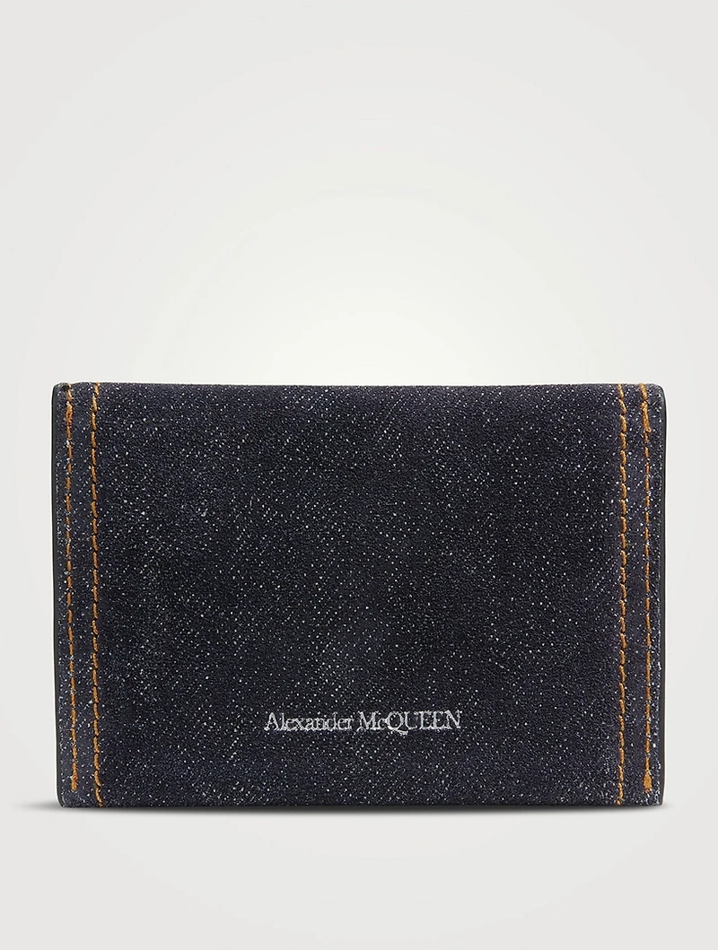 Skull Denim Envelope Card Holder