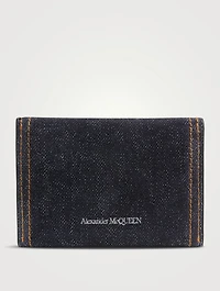 Skull Denim Envelope Card Holder