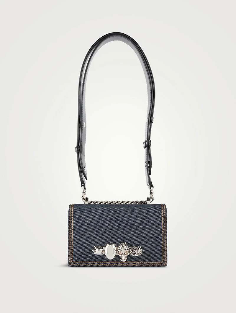 Mini The Biker Jewelled Denim Satchel