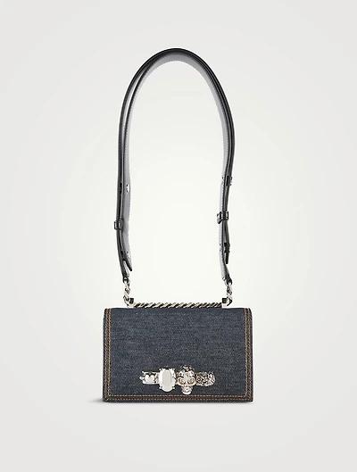 Mini The Biker Jewelled Denim Satchel
