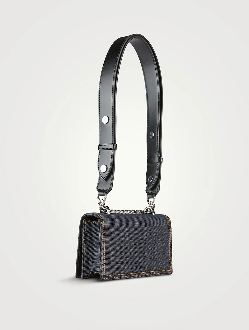 Mini The Biker Jewelled Denim Satchel