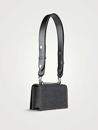 Mini The Biker Jewelled Denim Satchel