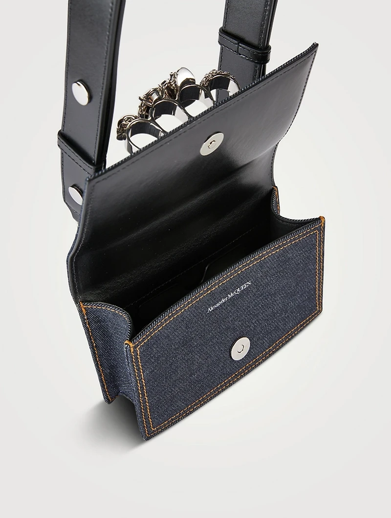 Mini The Biker Jewelled Denim Satchel
