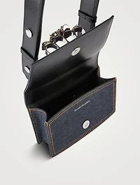 Mini The Biker Jewelled Denim Satchel