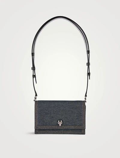 Small Biker Skull Denim Bag