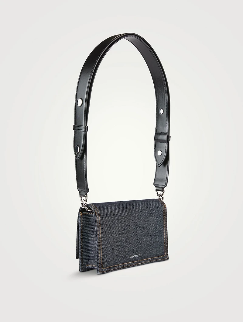 Small Biker Skull Denim Bag