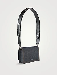Small Biker Skull Denim Bag