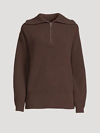 Recycled Cashmere And Wool Half-Zip Sweater