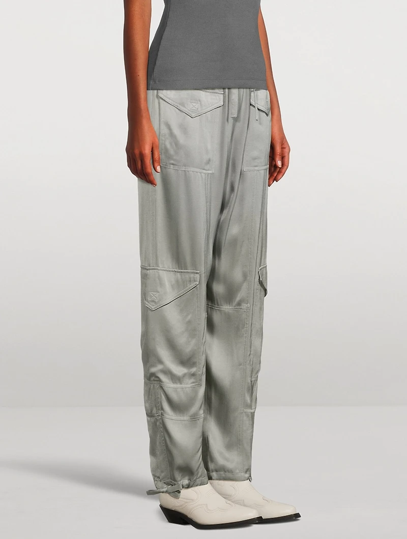 Washed Satin Trousers