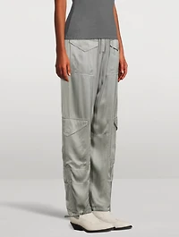 Washed Satin Trousers