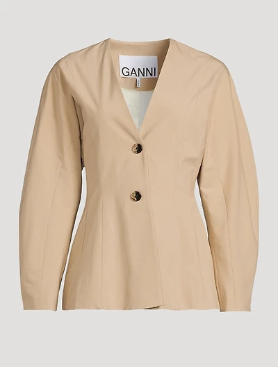 Drapey Melange Shaped Blazer