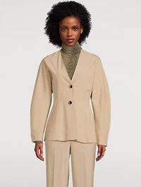 Drapey Melange Shaped Blazer