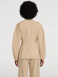 Drapey Melange Shaped Blazer