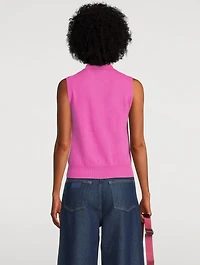 Wool And Cashmere Sleeveless Polo
