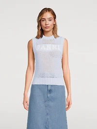 Cotton-Blend Rope Vest