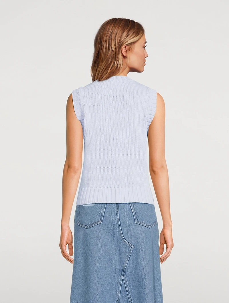 Cotton-Blend Rope Vest
