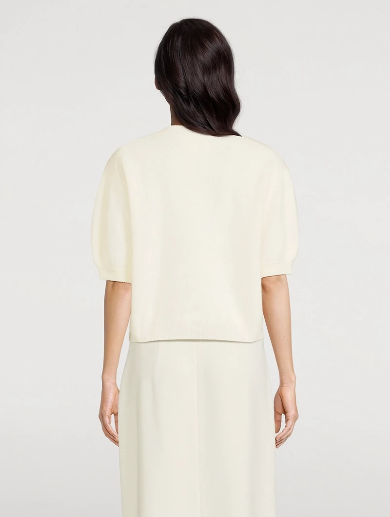 Juniper Cashmere Short-Sleeve Sweater