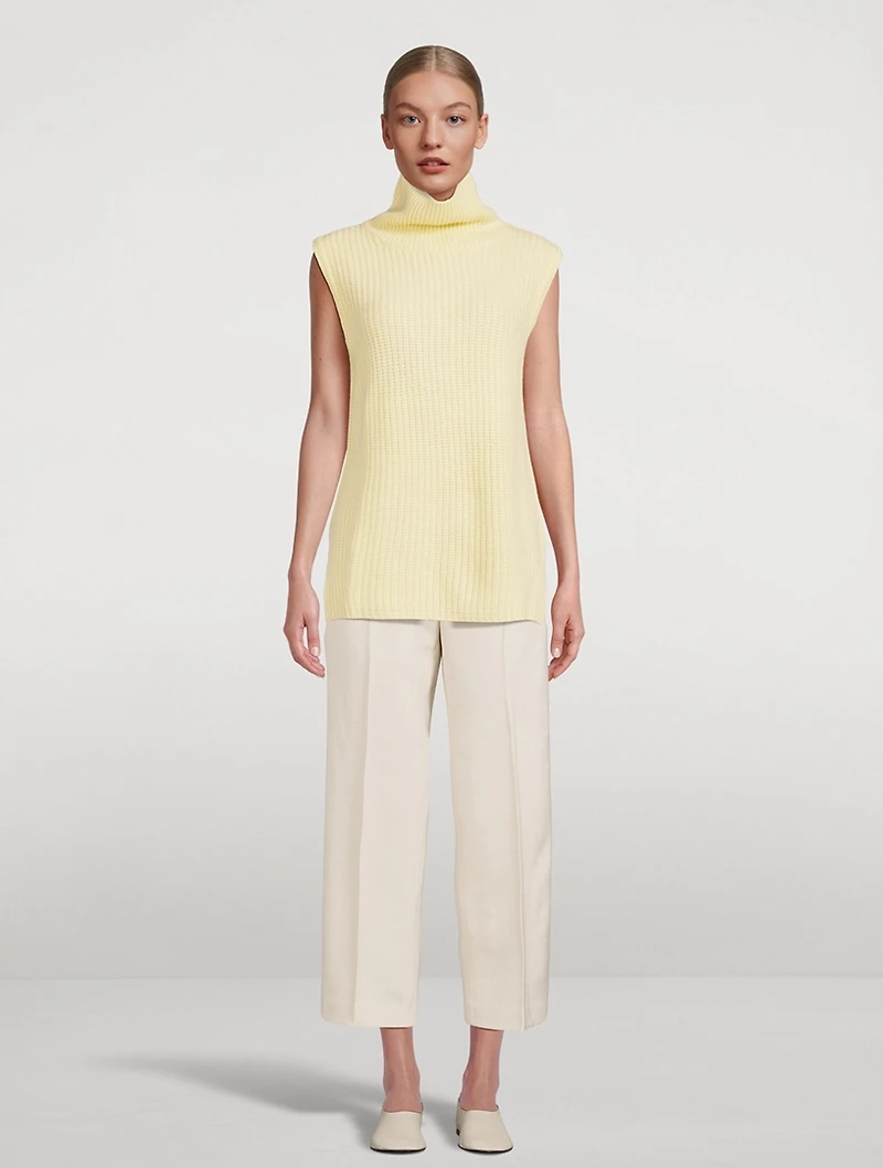 Thea Cashmere High-Neck Sweater Vest