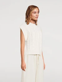 Hayley Cashmere Cable-Knit Sweater Vest