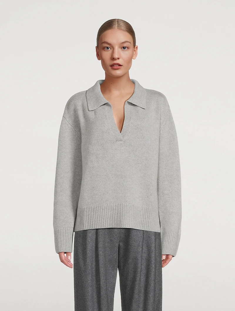 Kiki Cashmere Polo Sweater