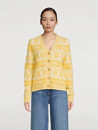 Logo Jacquard Cardigan