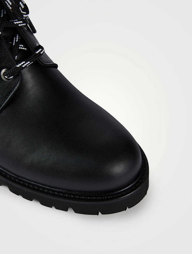 Clover Leather Laced Ankle Boots