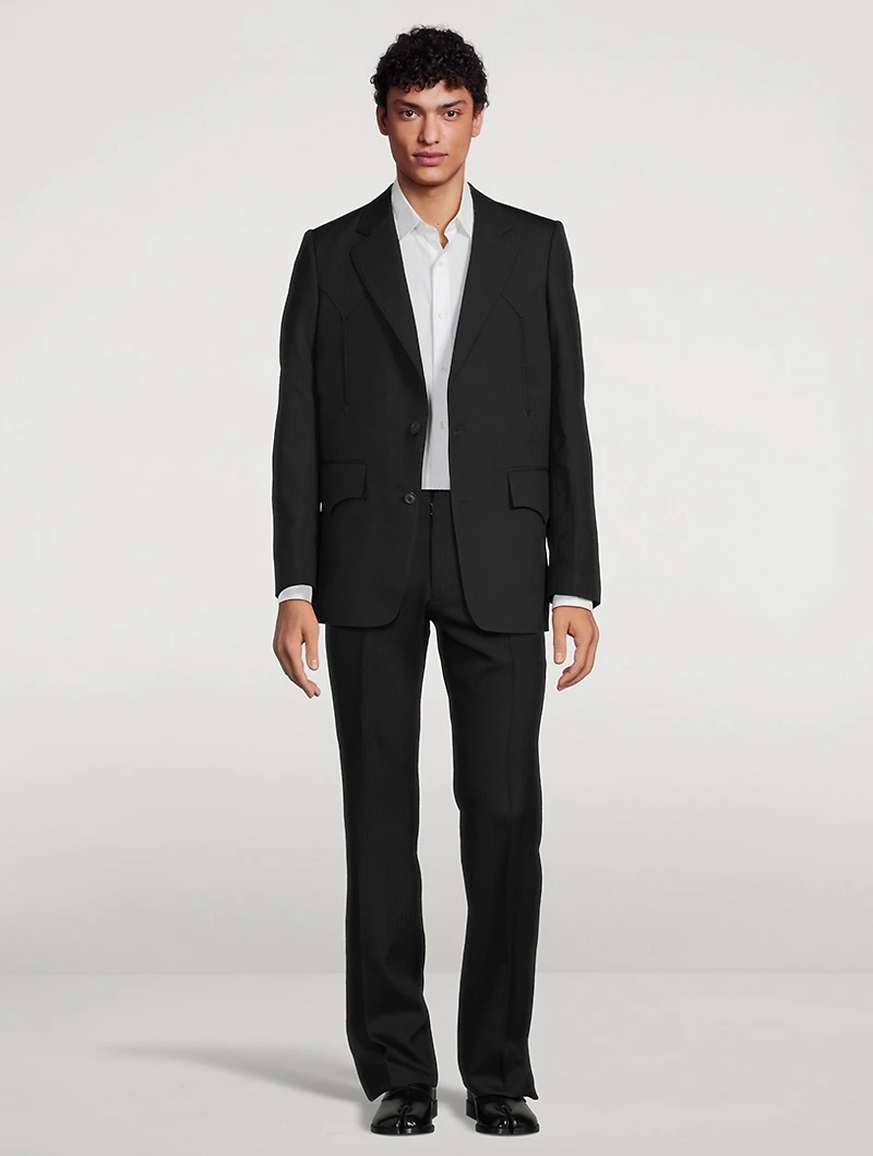 Wool Single-Breasted Jacket