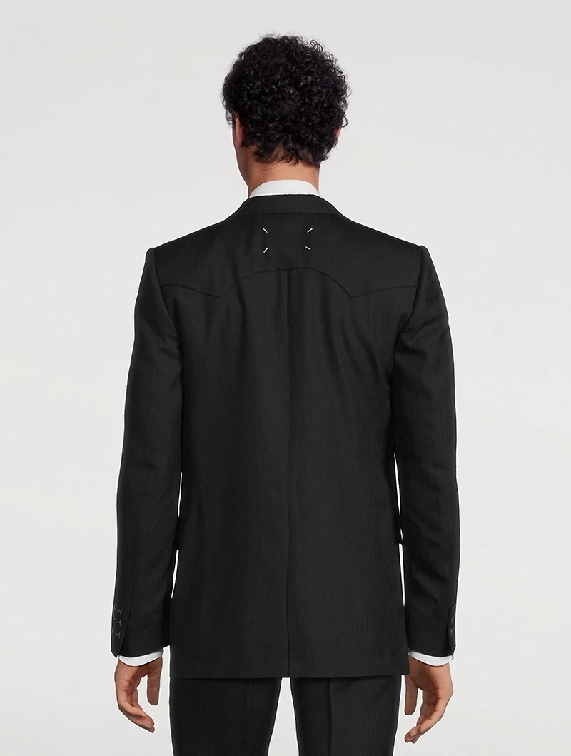 Wool Single-Breasted Jacket
