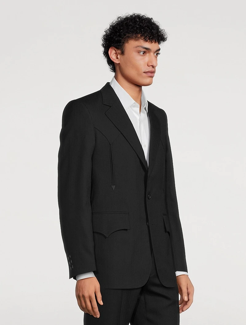 Wool Single-Breasted Jacket