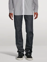 Lacquered Turn-Up Jeans