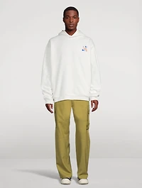 Dripping Logo Cotton Hoodie