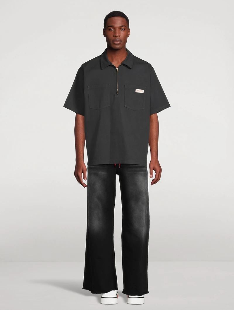 Half-Zip Short-Sleeve Shirt