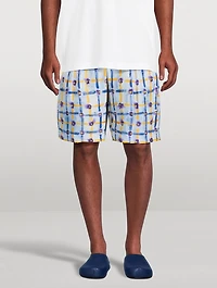 Habotai Silk Shorts Saraband Print