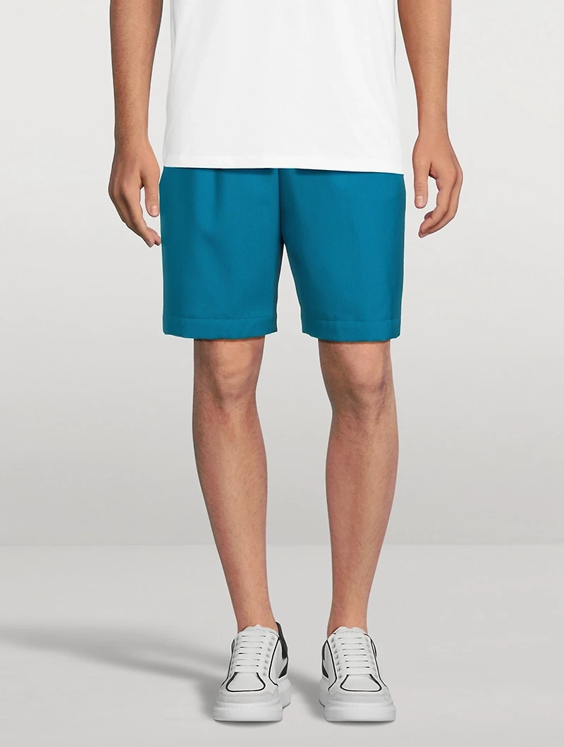 Tropical Wool Bermuda Shorts
