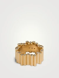 Edge 18K Gold Ring With Diamonds