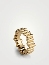 Edge 18K Gold Ring With Diamonds