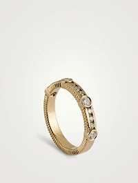 Rayon 18K Gold Ring With Diamonds