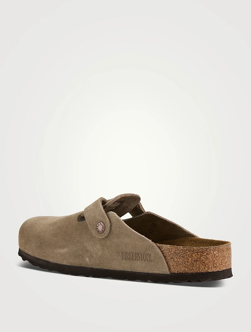 Boston Suede Clogs With Soft Footbed