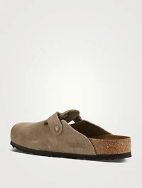 Boston Suede Clogs With Soft Footbed