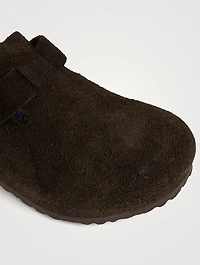 Boston Suede Clogs With Soft Footbed