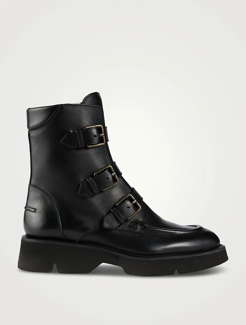 Benwin Leather Combat Boots
