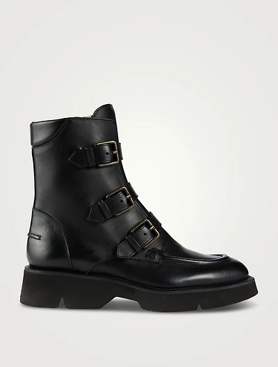 Benwin Leather Combat Boots