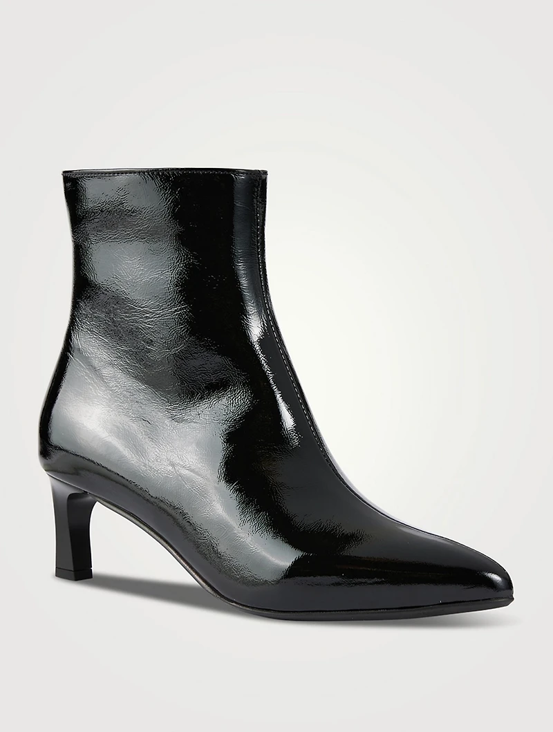 Amely Crinkle Leather Booties