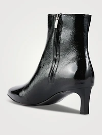 Amely Crinkle Leather Booties
