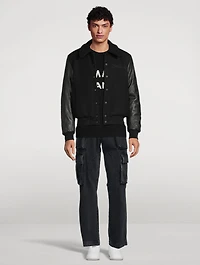 Wool And Leather Varsity Jacket