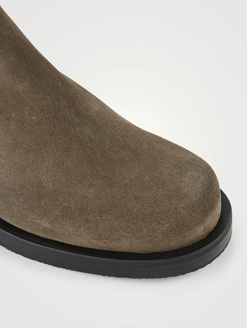 Bold Suede Ankle Boots