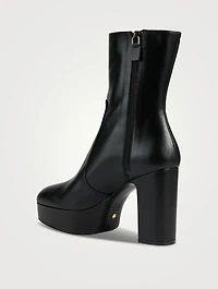 Lala Leather Platform Boots