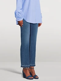 Rockstud Denim Espadrille Wedge Sandals