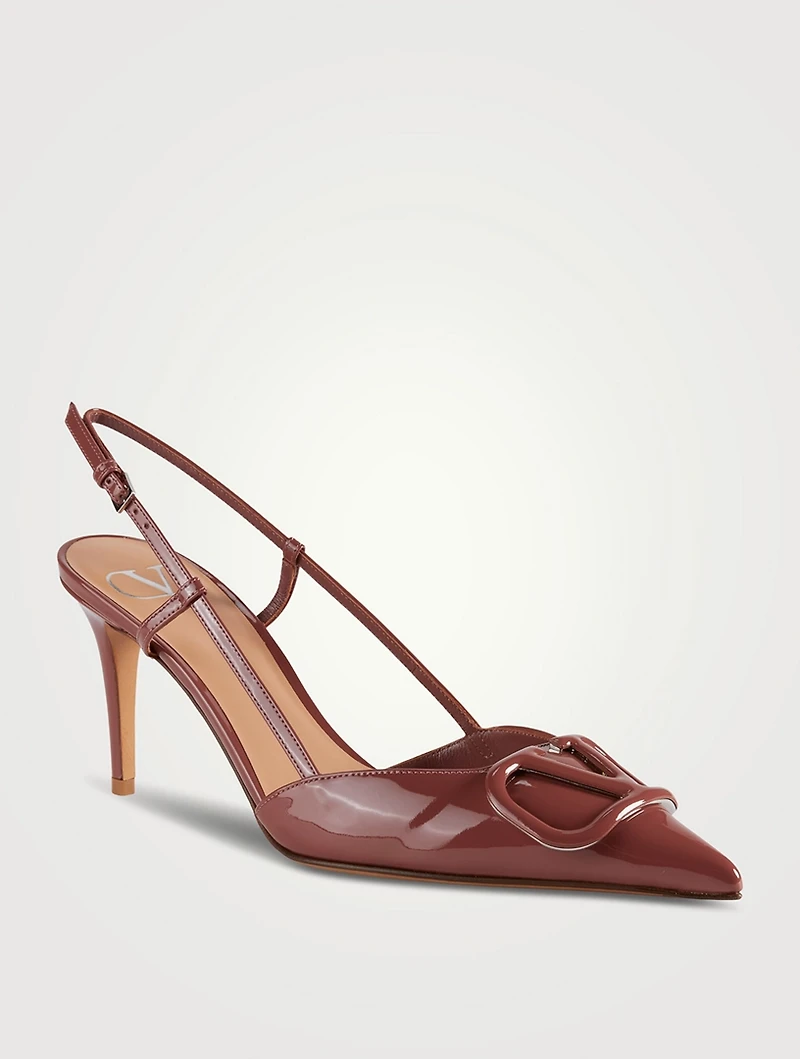 VLOGO Patent Leather Slingback Pumps
