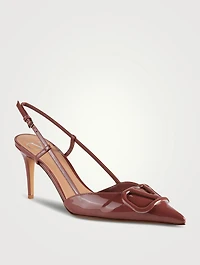 VLOGO Patent Leather Slingback Pumps